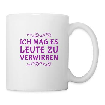 ich mag es Leute zu verwirren - Tasse - Weiß - Rechts