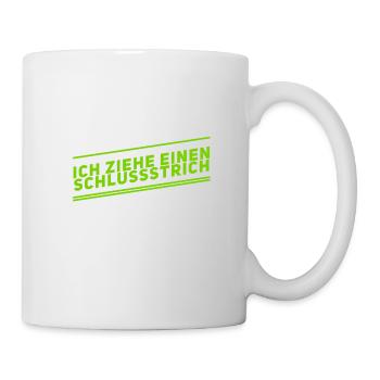 einen Schlussstrich ziehen - Tasse - Weiß - Rechts