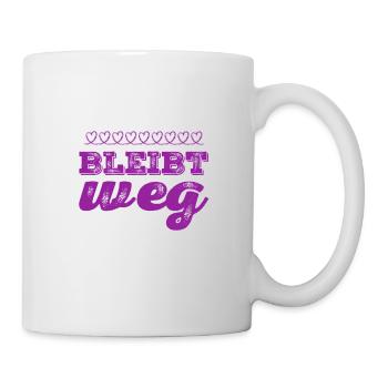 bleibt weg - Tasse - Weiß - Rechts