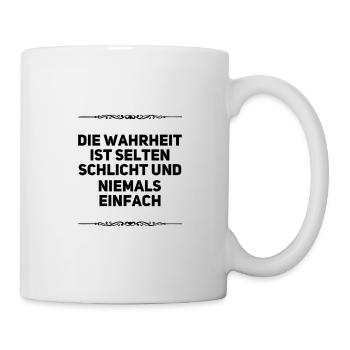 die Wahrheit ist kompliziert - Tasse - Weiß - Rechts