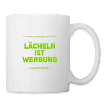 lächeln ist genial - Tasse - Weiß - Rechts