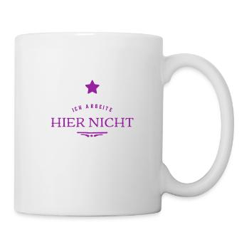 ich arbeite woanders - Tasse - Weiß - Rechts
