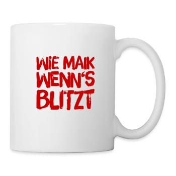 wie Maik wenn's blitzt - Tasse - Weiß - Rechts