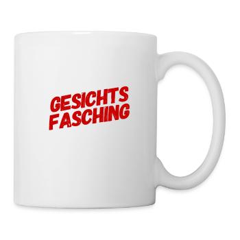 ich steh auf Gesichtsfasching - Tasse - Weiß - Rechts