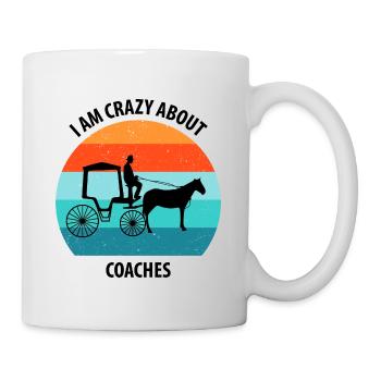 Coachman Carriage Horse-drawn carriage Carriage - Mug - white - Right