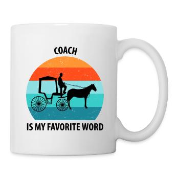 Coachman Carriage Horse-drawn carriage Carriage - Mug - white - Right