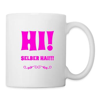 hallo - Tasse - Weiß - Rechts