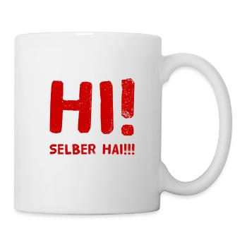 Hi - Tasse - Weiß - Rechts