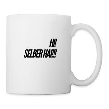 du bist selber ein Hai - Tasse - Weiß - Rechts