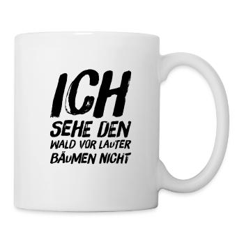 vor dir steht ein blindes Huhn - Tasse - Weiß - Rechts