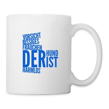 Vorsicht, bissiges Frauchen - Tasse - Weiß - Rechts