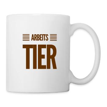 ich arbeite gern - Tasse - Weiß - Rechts