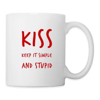 keep it simple and stupid - Tasse - Weiß - Rechts