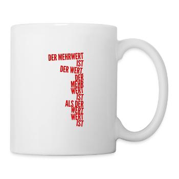 mehr Wert - Tasse - Weiß - Rechts