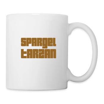 so sieht ein Spargeltarzan aus - Tasse - Weiß - Rechts