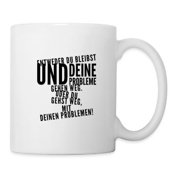 rennst du weg? - Tasse - Weiß - Rechts