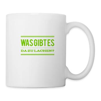 warum lachst du? - Tasse - Weiß - Rechts