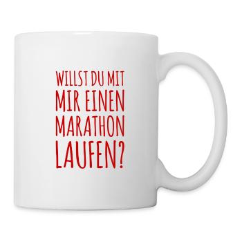 einen Marathon laufen - Tasse - Weiß - Rechts
