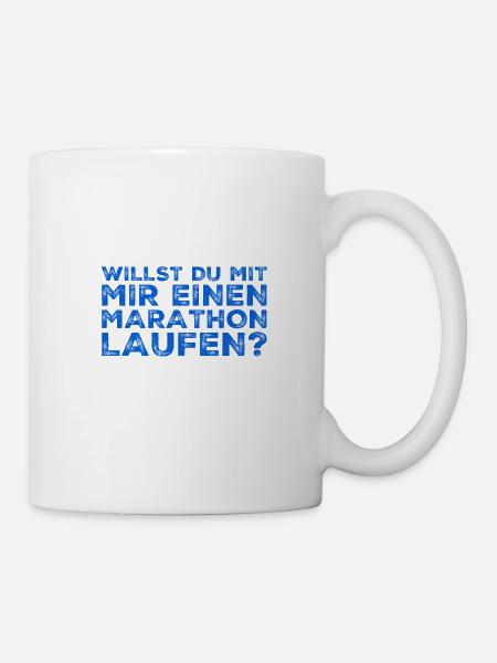 einen Marathon laufen - Tasse - Weiß