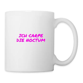 vor dir steht eine Nachteule - Tasse - Weiß - Rechts