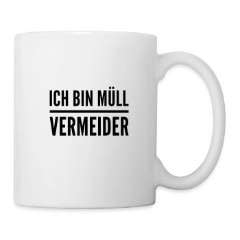 Müllvermeidung ist genial - Tasse - Weiß - Rechts