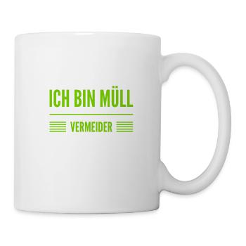 Müllvermeidung ist cool - Tasse - Weiß - Rechts