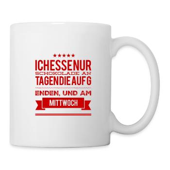 Schokolade ist wunderbar - Tasse - Weiß - Rechts