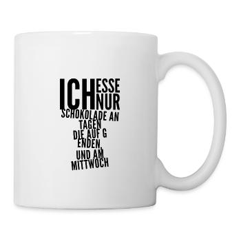 Schokolade ist toll - Tasse - Weiß - Rechts