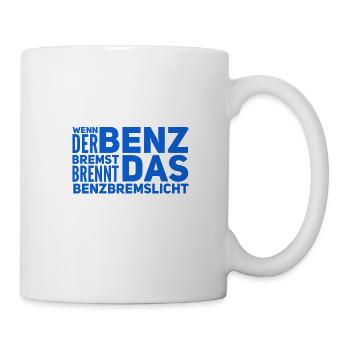 es brennt das Bremslicht - Tasse - Weiß - Rechts