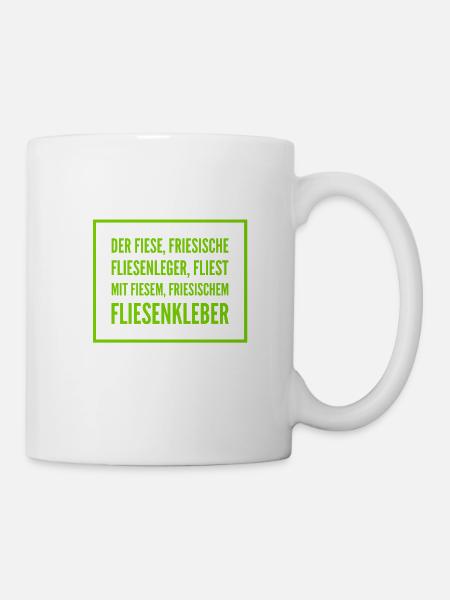 Fliesenkleber - Tasse - Weiß