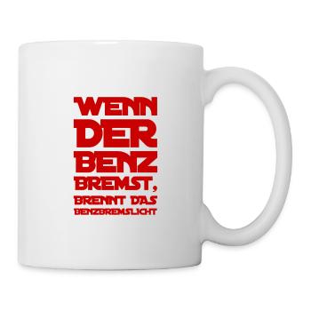 es brennt das Benzbremslicht - Tasse - Weiß - Rechts