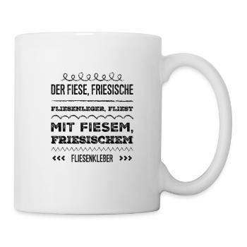 der Fliesenleger - Tasse - Weiß - Rechts