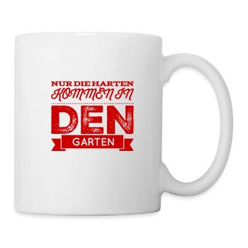 wer will in den Garten? - Tasse - Weiß - Rechts