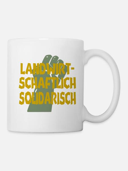 Landwirtschaftlich solidarisch - Tasse - Weiß