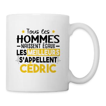 Cédric Prénom Homme Cadeau Humour - Mug blanc - blanc - Droite