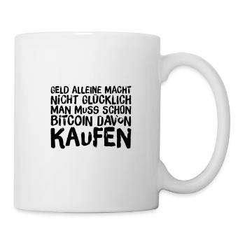 BITCOIN macht dich glücklich - Tasse - Weiß - Rechts