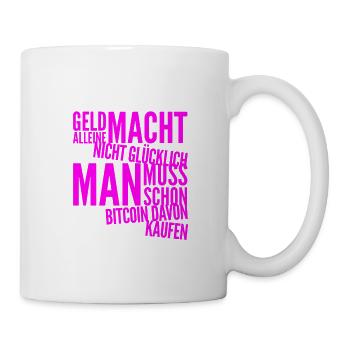 Geld vs. BITCOIN - Tasse - Weiß - Rechts