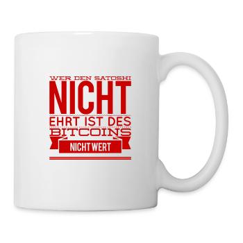 den Satoshi ehren - Tasse - Weiß - Rechts