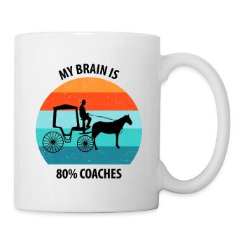 Coachman Carriage Horse-drawn carriage Carriage - Mug - white - Right
