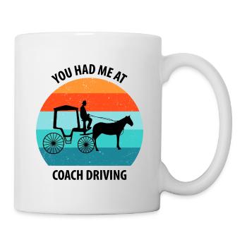Coachman Carriage Horse-drawn carriage Carriage - Mug - white - Right