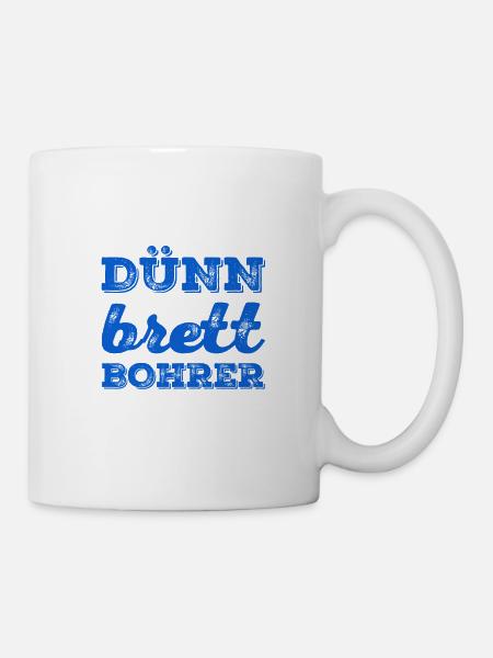 Dünnbrettbohrer - Tasse - Weiß