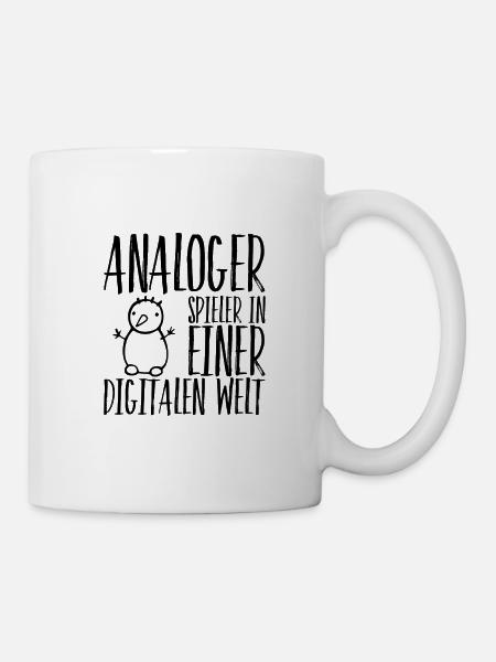analog ist super - Tasse - Weiß