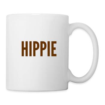 vor dir steht ein Hippie - Tasse - Weiß - Rechts