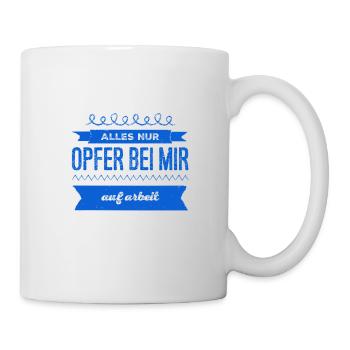 chez moi au travail - Mug blanc - blanc - Droite