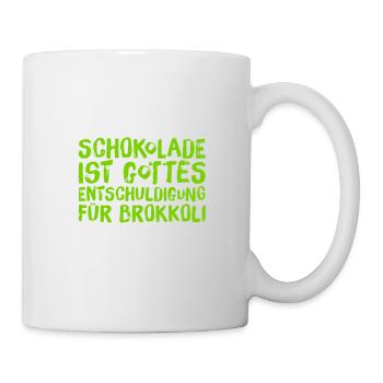wer mag schon Brokkoli? - Tasse - Weiß - Rechts