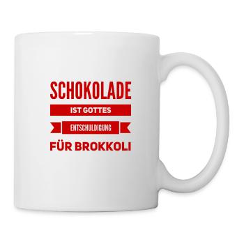 Schokolade geht immer - Tasse - Weiß - Rechts
