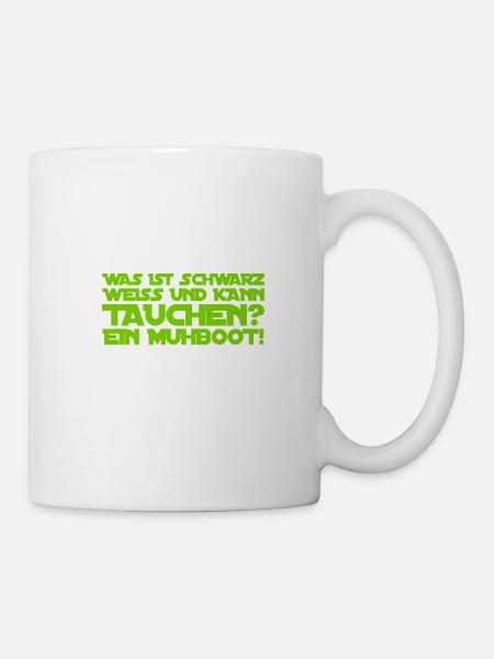 Flachwitze sind super - Tasse - Weiß