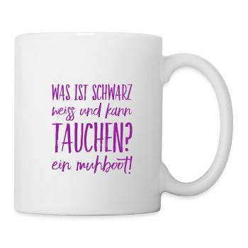 une vache plongeuse - Mug blanc - blanc - Droite