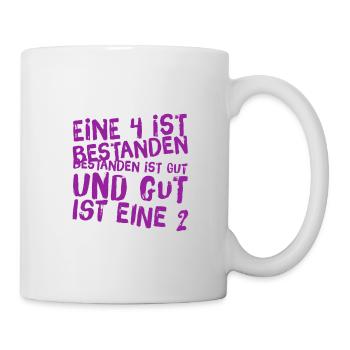 ich habe mit gut bestanden - Tasse - Weiß - Rechts