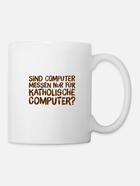 katholische Computer - Tasse - Weiß